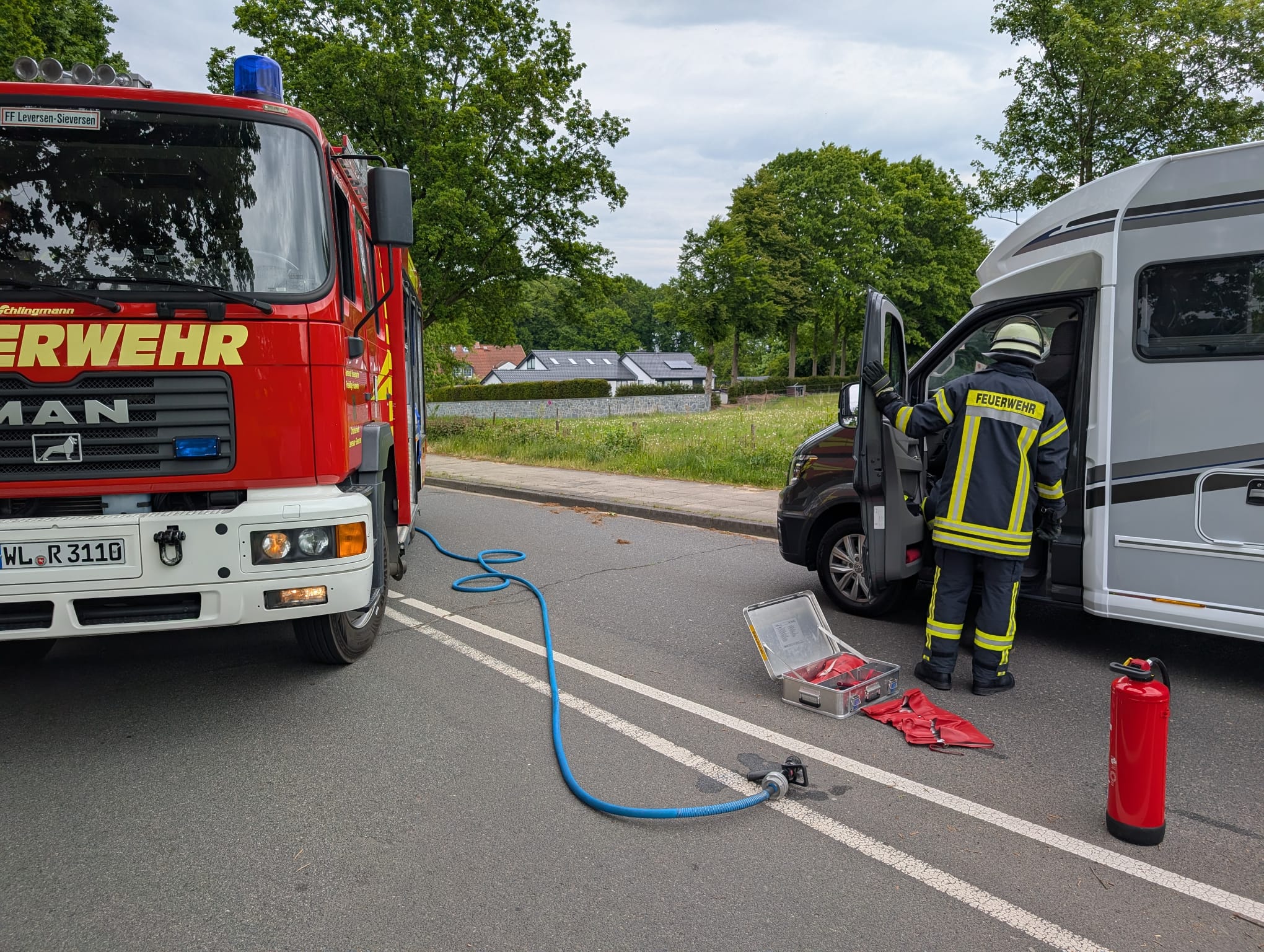 Einsatzfoto Feuer FK 1, Batterie ...